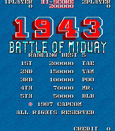 1943: 中途岛海战 (日版, 未保护 Hack)（有金手指）