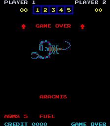 阿拉克尼斯 (Scorpion on Moon Cresta 硬件 解密版)（有金手指）